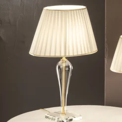Lampada da Tavolo Classica in Vetro Italiano Lavorato a Mano - Rapallo