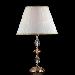 Lampada da tavolo classica in cristallo e vetro Belle, made in Italy