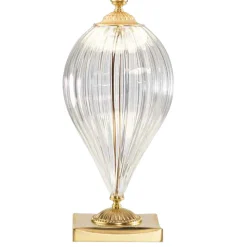 Lampada da Tavolo Classica Vetro Artigianale e Paralume Lusso - Flanders