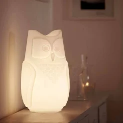 Lampada da tavolo colorata a forma di gufo Slide Bubo,fatta in Italia