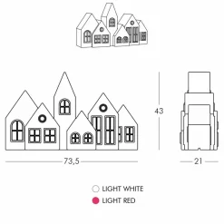 Lampada da Tavolo di Design a Casette Led Bianco o Rosso Design Slide - Kuusi
