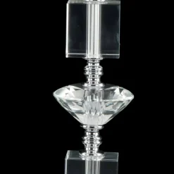 Lampada da tavolo di design in vetro e cristallo Ivy, made in Italy