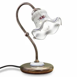 Lampada da Tavolo Ferro Ceramica Dipinta a Mano Vintage Artigianale - Chieti