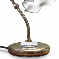 Lampada da Tavolo Ferro Ceramica Dipinta a Mano Vintage Artigianale - Chieti