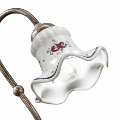 Lampada da Tavolo Ferro Ceramica Dipinta a Mano Vintage Artigianale - Chieti