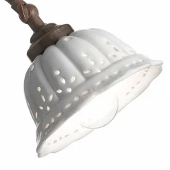 Lampada da tavolo in ceramica stile liberty Anita Il Fanale, made in Italy
