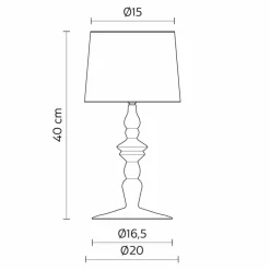 Lampada da Tavolo in Ceramica Bianca e Paralume in Lino 2 Dimensioni - Cadabra