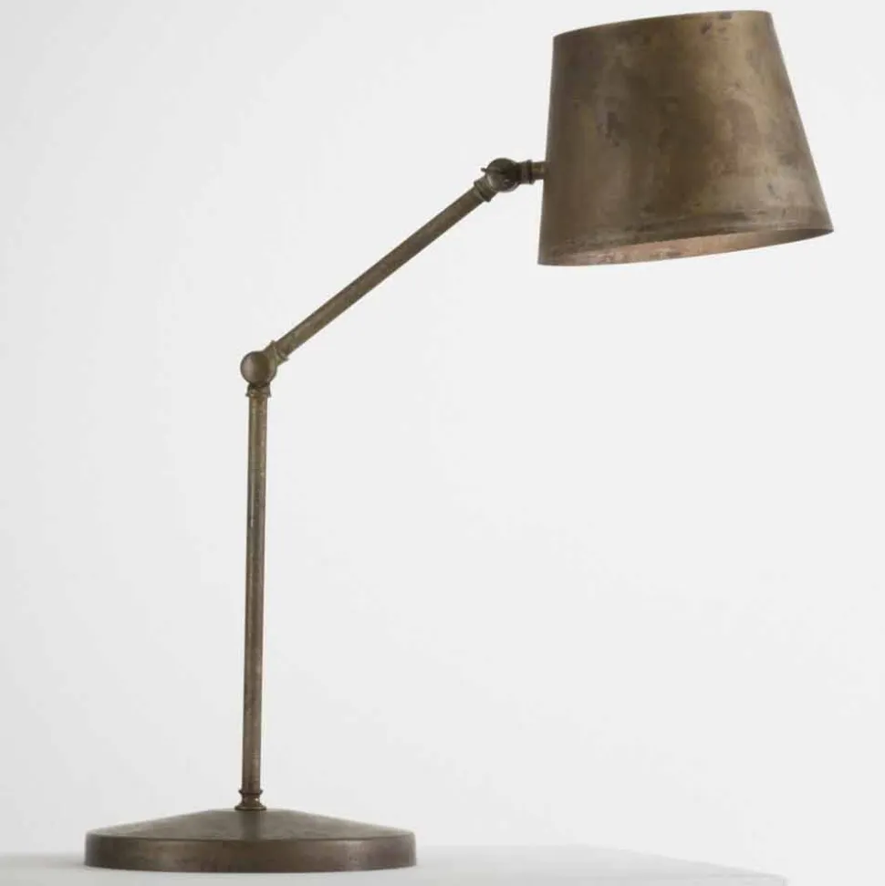 Lampada da tavolo industriale regolabile Reporter Il Fanale, made in Italy