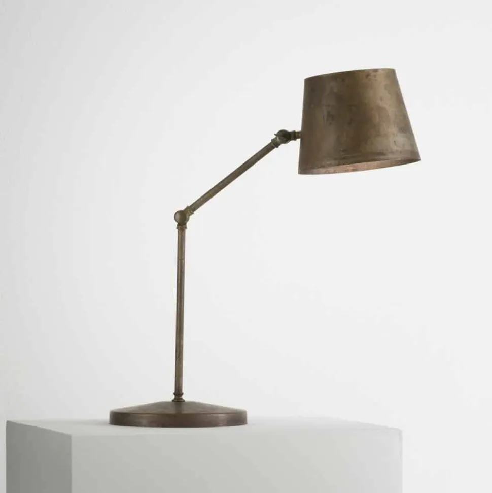Lampada da tavolo industriale regolabile Reporter Il Fanale, made in Italy