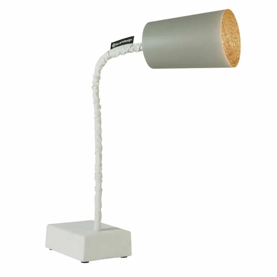 Lampada da tavolo In-es.artdesign Paint T2 stelo flessibile cemento