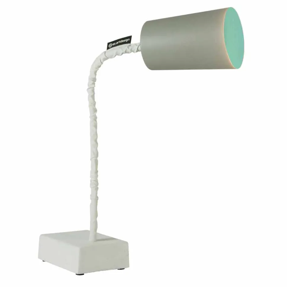 Lampada da tavolo In-es.artdesign Paint T2 stelo flessibile cemento