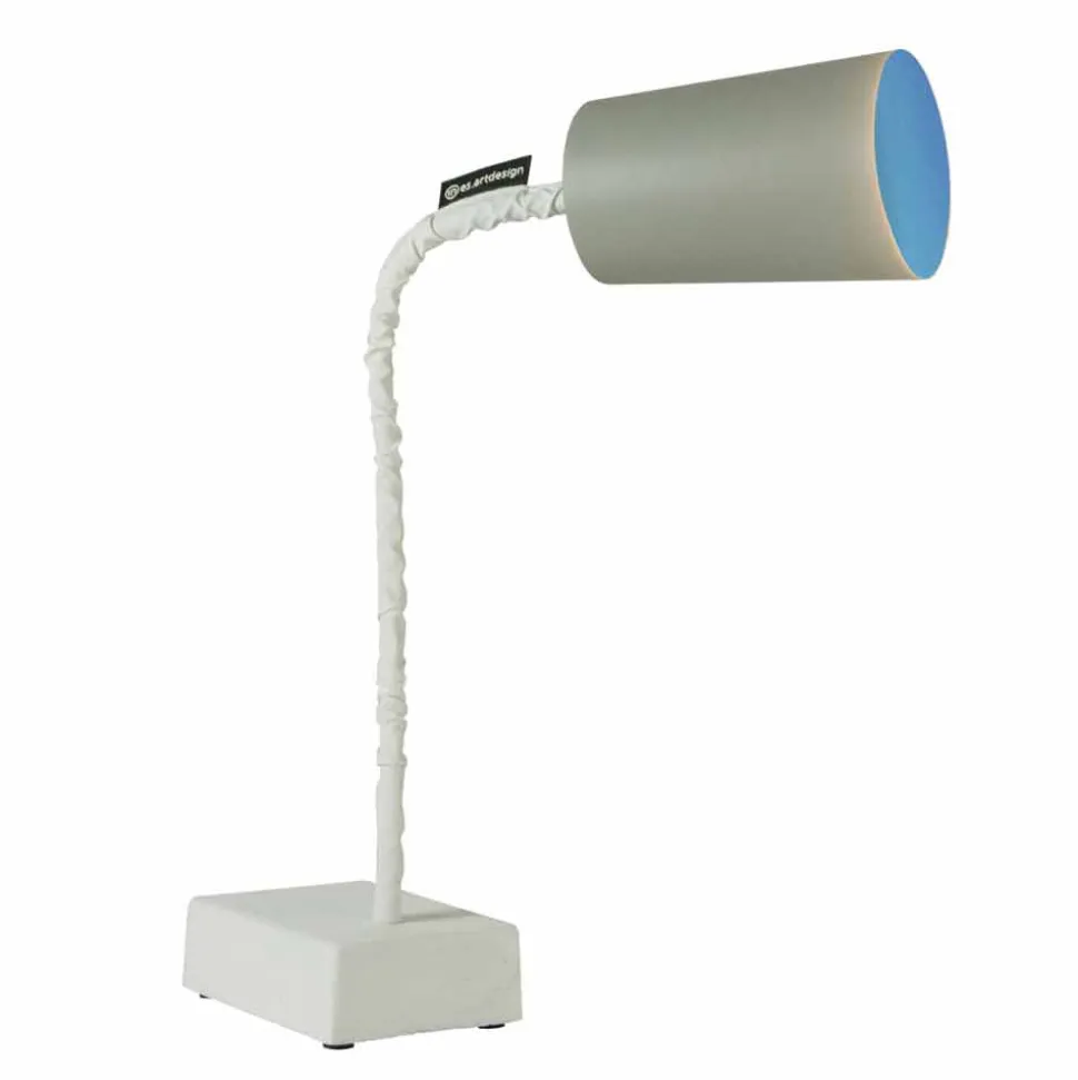 Lampada da tavolo In-es.artdesign Paint T2 stelo flessibile cemento