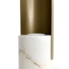 Lampada da Tavolo in Marmo Paonazzo e Metallo Made in Italy - Azumane