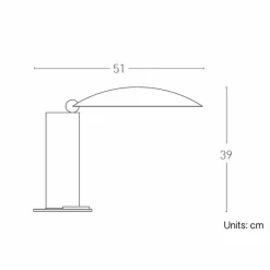 Lampada da Tavolo in Metallo Cromato o Nero con LED Made in Italy - Orlando