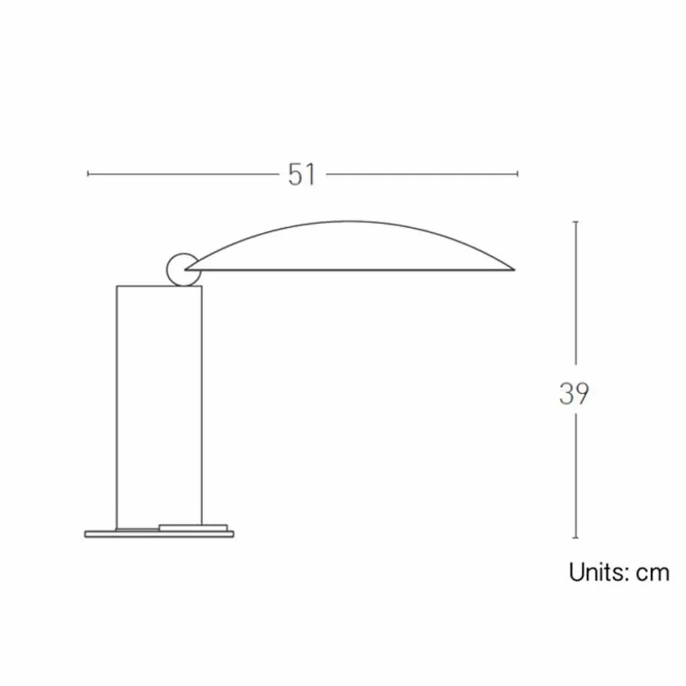 Lampada da Tavolo in Metallo Cromato o Nero con LED Made in Italy - Orlando