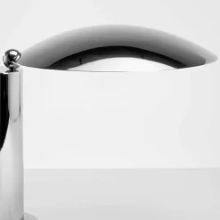 Lampada da Tavolo in Metallo Cromato o Nero con LED Made in Italy - Orlando