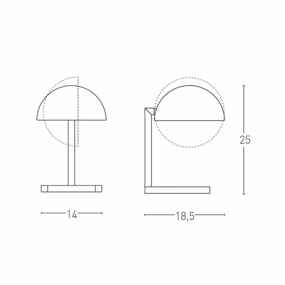 Lampada da Tavolo in Ottone Finitura Oro o Palladio Realizzata in Italia - Adana