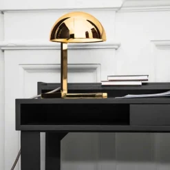 Lampada da Tavolo in Ottone Finitura Oro o Palladio Realizzata in Italia - Adana