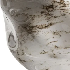 Lampada da Tavolo in Ottone Scuro e Vetro Stone Made in Italy - Bottega