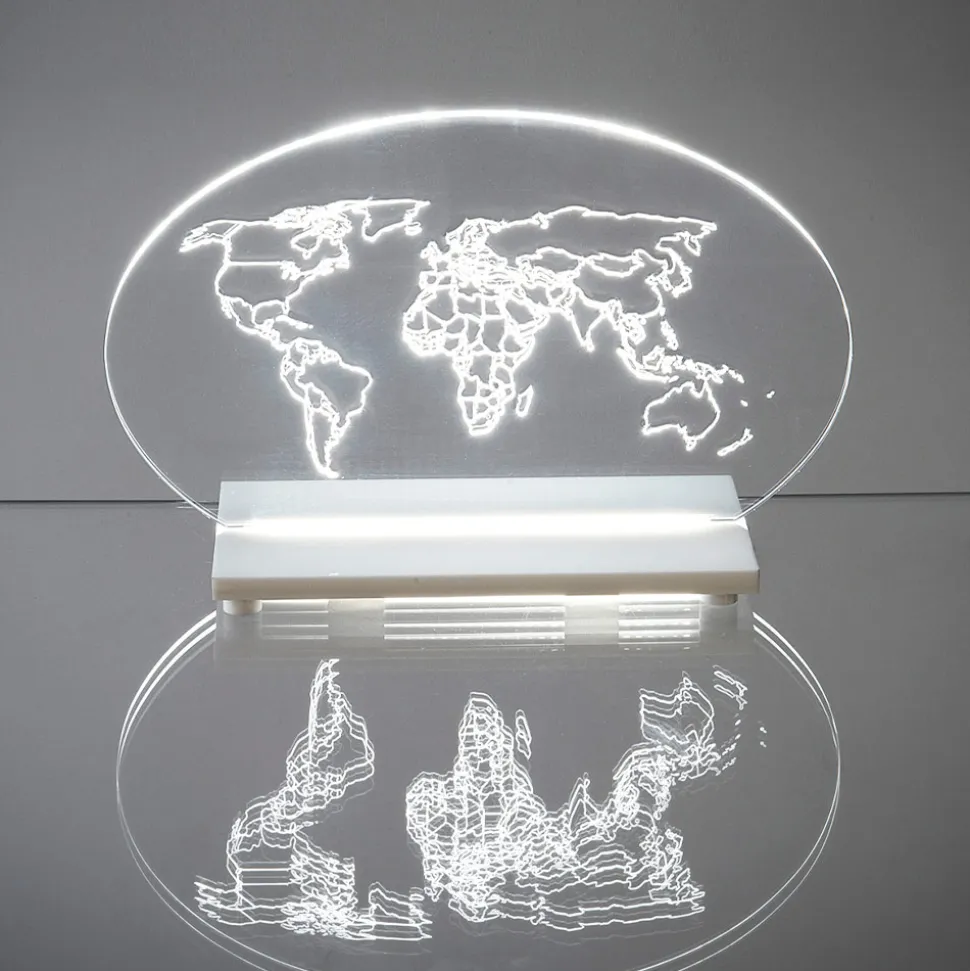 Lampada da Tavolo in Plexiglass Alimentata a Led Made in Italy - Rapunzel