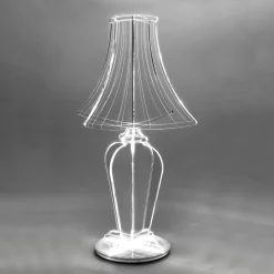 Lampada da Tavolo in PMMA Marcata a Laser Made in Italy - Moana