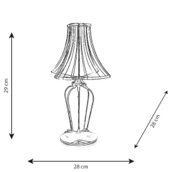 Lampada da Tavolo in PMMA Marcata a Laser Made in Italy - Moana