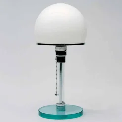 Lampada da Tavolo in Vetro con Paralume in Opalina Made in Italy - Dacca