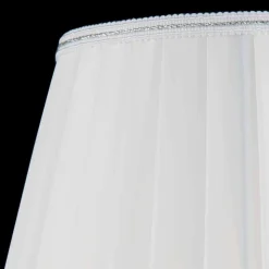 Lampada da tavolo in vetro trasparente e cristallo Ivy, made in Italy