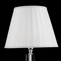 Lampada da tavolo in vetro trasparente e cristallo Ivy, made in Italy