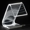 Lampada da Tavolo Led Cristallo Acrilico Piegato Decoro a Laser - Possett