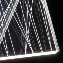 Lampada da Tavolo Led Cristallo Acrilico Piegato Decoro a Laser - Possett