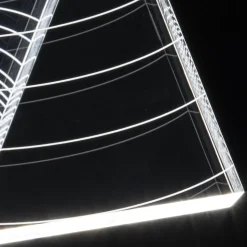 Lampada da Tavolo Led Cristallo Acrilico Piegato Decoro a Laser - Possett