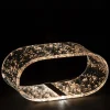 Lampada da Tavolo LED Cristallo Acrilico Foglia Oro, Argento, Rame - Gnassi
