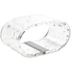 Lampada da Tavolo LED Cristallo Acrilico Foglia Oro, Argento, Rame - Gnassi