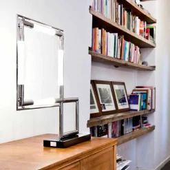 Lampada da Tavolo LED in Ottone con Base in Marmo Made in Italy - Quizza