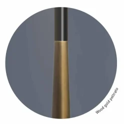 Lampada da Tavolo Moderna in Metallo, Legno e Organza Made in Italy - Boom
