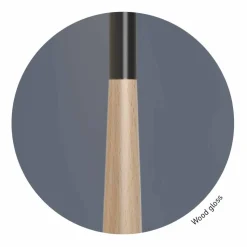 Lampada da Tavolo Moderna in Metallo, Legno e Organza Made in Italy - Boom