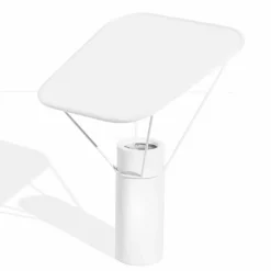 Lampada da Tavolo Moderna in Resina e Cotone Bianco Made in Italy - Fiera