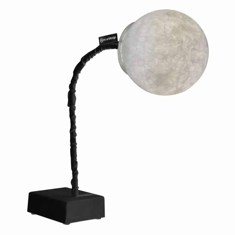 Lampada da tavolo moderna stelo flessibile In-es.artdesign MicroT Luna