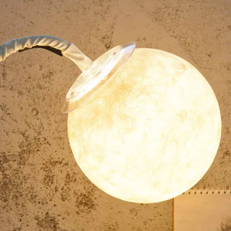 Lampada da tavolo moderna stelo flessibile In-es.artdesign MicroT Luna