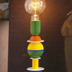 Lampada da tavolo multicolore Slide Otello in alluminio,made in Italy