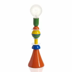 Lampada da tavolo multicolore Slide Otello in alluminio,made in Italy