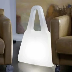 Lampada da Tavolo o da Terra Bianca di Design per Interni o Esterni - Borsastar