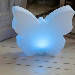 Lampada da Tavolo o Terra per Esterni o Interni, Farfalla Bianca - Farfallastar