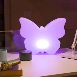 Lampada da Tavolo o Terra per Esterni o Interni, Farfalla Bianca - Farfallastar