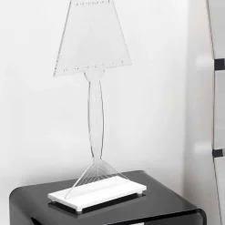 Lampada da tavolo sagomata, luce LED in plexiglass Ferla