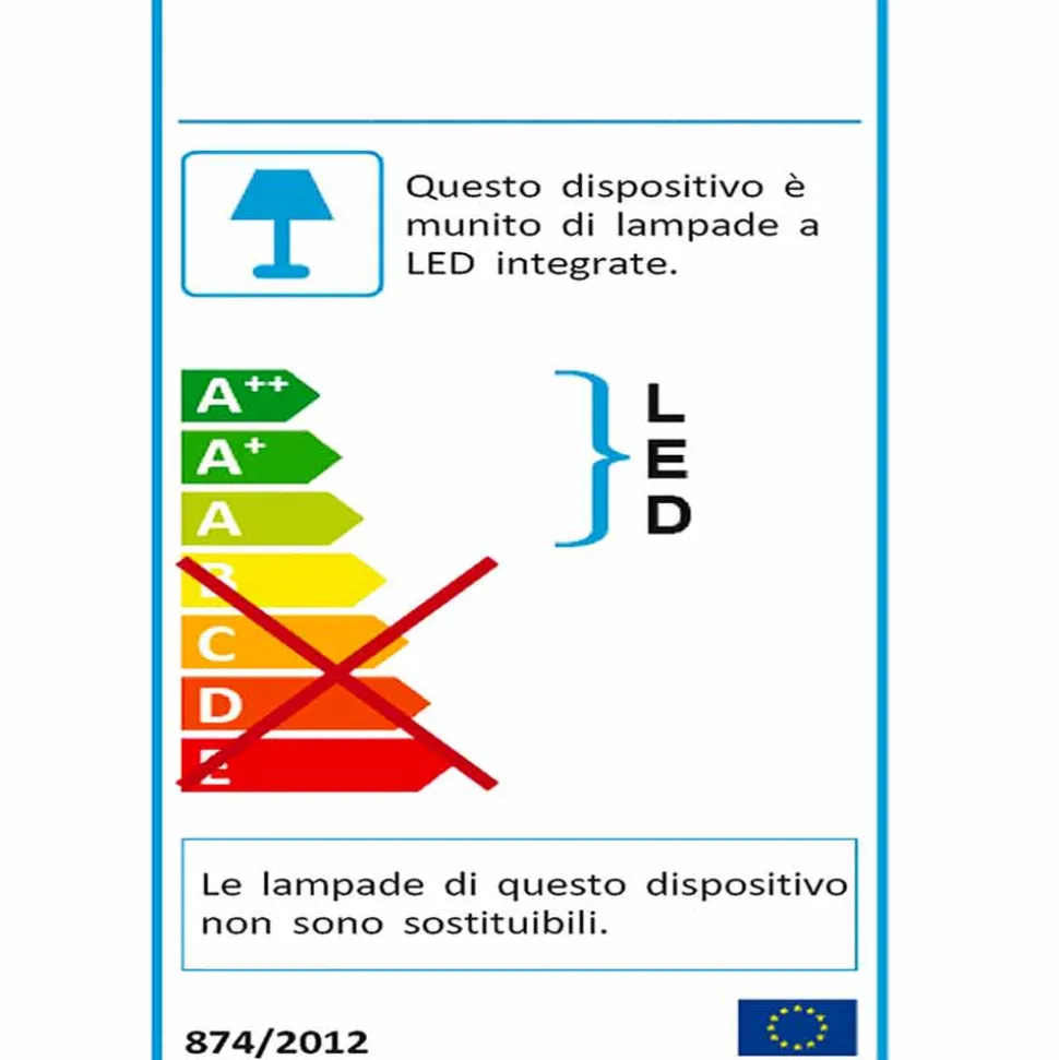 Lampada da tavolo sagomata, luce LED in plexiglass Ferla