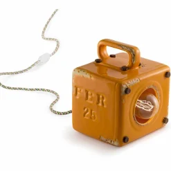 Lampada da tavolo stile industriale in ceramica e ferro Valerie