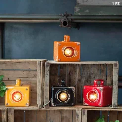 Lampada da tavolo stile industriale in ceramica e ferro Valerie