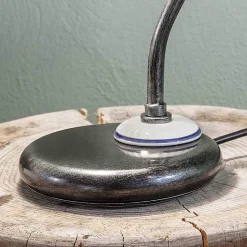 Lampada da Tavolo Stile Vintage in Ceramica Dipinta a Mano e Ferro - Asti